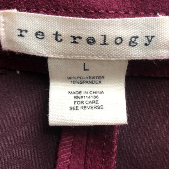 Retrology Button Front Microsuede Midi Skirt - Picture 4 of 5